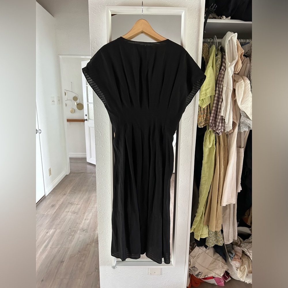 Other Stories Black Pleat Dress